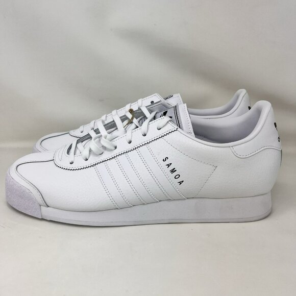 Adidas Originals Samoa Shoes Triple White Men's Size 12 - Picture 2 of 8